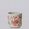 Cobalt Guild Home Decor Pink and Green Porcelain Ancient Treasures Footed Cachepot