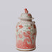 Cobalt Guild Home Decor Pink and Green Porcelain Bird and Flower Temple Jar