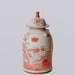 Cobalt Guild Home Decor Pink and Green Porcelain Bird and Flower Temple Jar