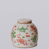 Cobalt Guild Home Decor Pink & Green Rustic Porcelain Ancient Treasures Medium Jar