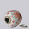 Cobalt Guild Home Decor Pink & Green Rustic Porcelain Bird & Flower Large Lidded Jar