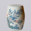 Cobalt Guild Home Decor Red and Blue Porcelain Bird and Flower Garden Seat