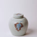 Cobalt Guild Home Decor Red and Blue Porcelain Pomegranate Round Jar
