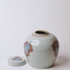 Cobalt Guild Home Decor Red and Blue Porcelain Pomegranate Round Jar