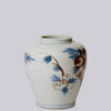 Cobalt Guild Home Decor Red and Blue Porcelain Sunflower Vase