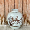 Cobalt Guild Home Decor Red and White Copper Underglaze Songbirds Barrel Vase