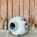 Cobalt Guild Home Decor Red and White Copper Underglaze Songbirds Barrel Vase