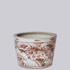 Cobalt Guild Home Decor Red and White Porcelain Fish Planter