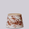 Cobalt Guild Home Decor Red and White Porcelain Fish Planter