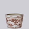 Cobalt Guild Home Decor Red and White Porcelain Fish Planter
