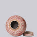 Cobalt Guild Home Decor Red and White Porcelain Scrolling Lotus Round Lidded Jar
