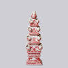 Cobalt Guild Home Decor Red and White Short Porcelain Tulipiere