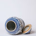 Cobalt Guild Home Decor River Fish Blue and White Porcelain Temple Jar
