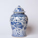 Cobalt Guild Home Decor River Fish Blue and White Porcelain Temple Jar