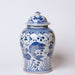 Cobalt Guild Home Decor River Fish Blue and White Porcelain Temple Jar