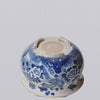 Cobalt Guild Home Decor Rustic Bird & Flower Blue & White Porcelain Bulbous Cachepot