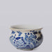 Cobalt Guild Home Decor Rustic Bird & Flower Blue & White Porcelain Bulbous Cachepot