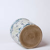 Cobalt Guild Home Decor Rustic Blue and Green Floral Porcelain Cachepot