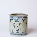 Cobalt Guild Home Decor Rustic Blue and Green Floral Porcelain Cachepot