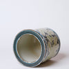Cobalt Guild Home Decor Rustic Blue and Green Floral Porcelain Cachepot