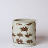 Cobalt Guild Home Decor Rustic Copper Glazed Bamboo Porcelain Cachepot