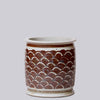 Cobalt Guild Home Decor Rustic Copper Glazed Dragon Scale Porcelain Cachepot