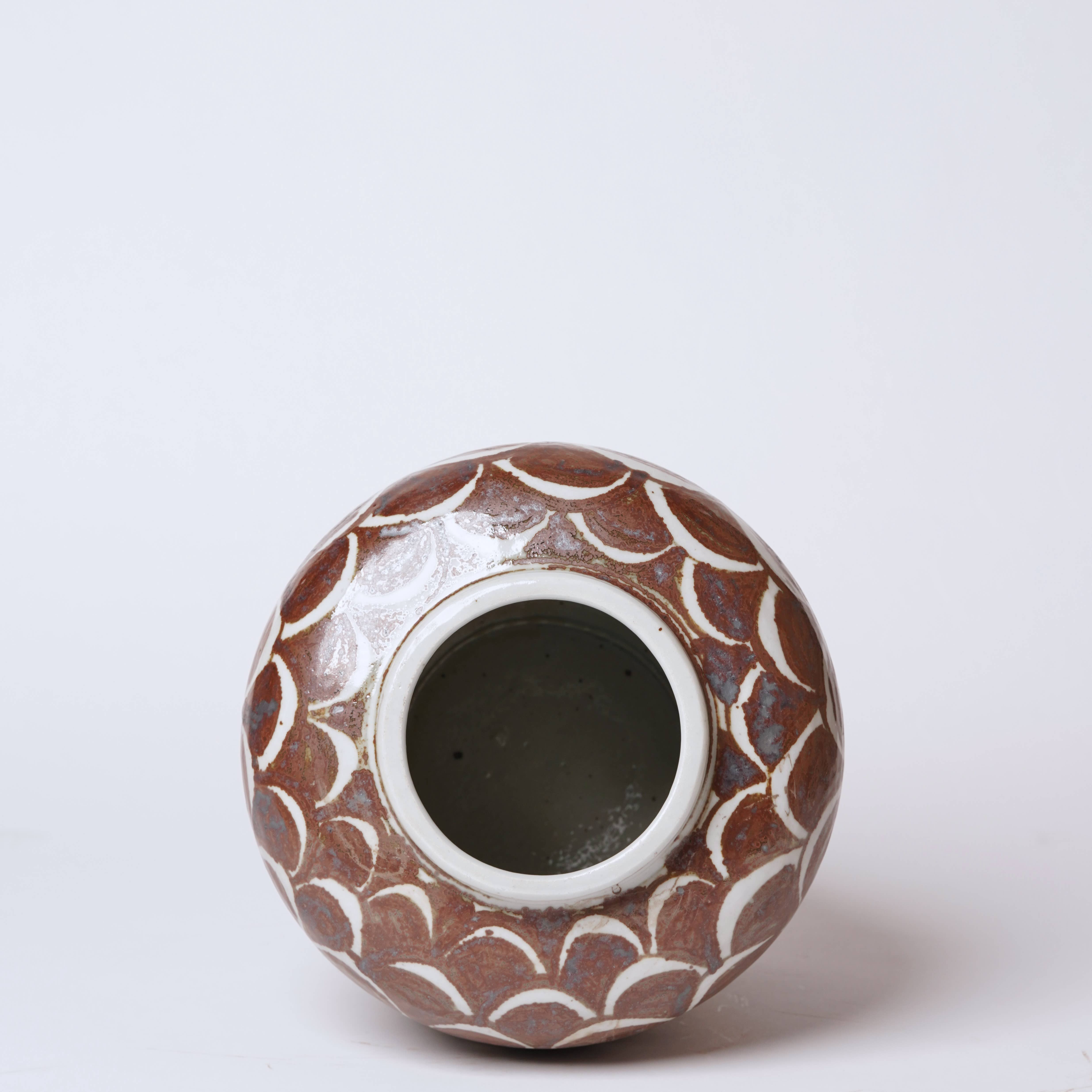 Cobalt Guild Home Decor Rustic Copper Glazed Dragon Scale Porcelain Pot