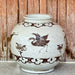 Cobalt Guild Home Decor Rustic Copper Glazed Porcelain Crane Jar