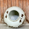 Cobalt Guild Home Decor Rustic Copper Glazed Porcelain Floral Scroll Jar