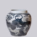 Cobalt Guild Home Decor Rustic Floral Blue and White Porcelain Pot