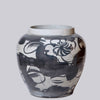Cobalt Guild Home Decor Rustic Floral Blue and White Porcelain Pot