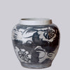 Cobalt Guild Home Decor Rustic Floral Blue and White Porcelain Pot