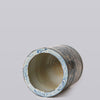 Cobalt Guild Home Decor Rustic Peacock Blue and White Porcelain Cachepot