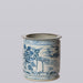 Cobalt Guild Home Decor Rustic Peacock Blue and White Porcelain Cachepot