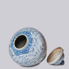 Cobalt Guild Home Decor Rustic Rose Blue and White Porcelain Jar