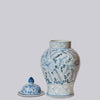Cobalt Guild Home Decor Rustic Rose Blue and White Porcelain Temple Jar
