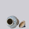 Cobalt Guild Home Decor Rustic Rose Blue and White Porcelain Temple Jar
