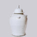 Cobalt Guild Home Decor Rustic White Porcelain Temple Jar