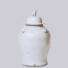 Cobalt Guild Home Decor Rustic White Porcelain Temple Jar