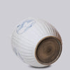 Cobalt Guild Home Decor Rustic White Ribbed Melon Vase