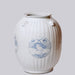 Cobalt Guild Home Decor Rustic White Ribbed Melon Vase