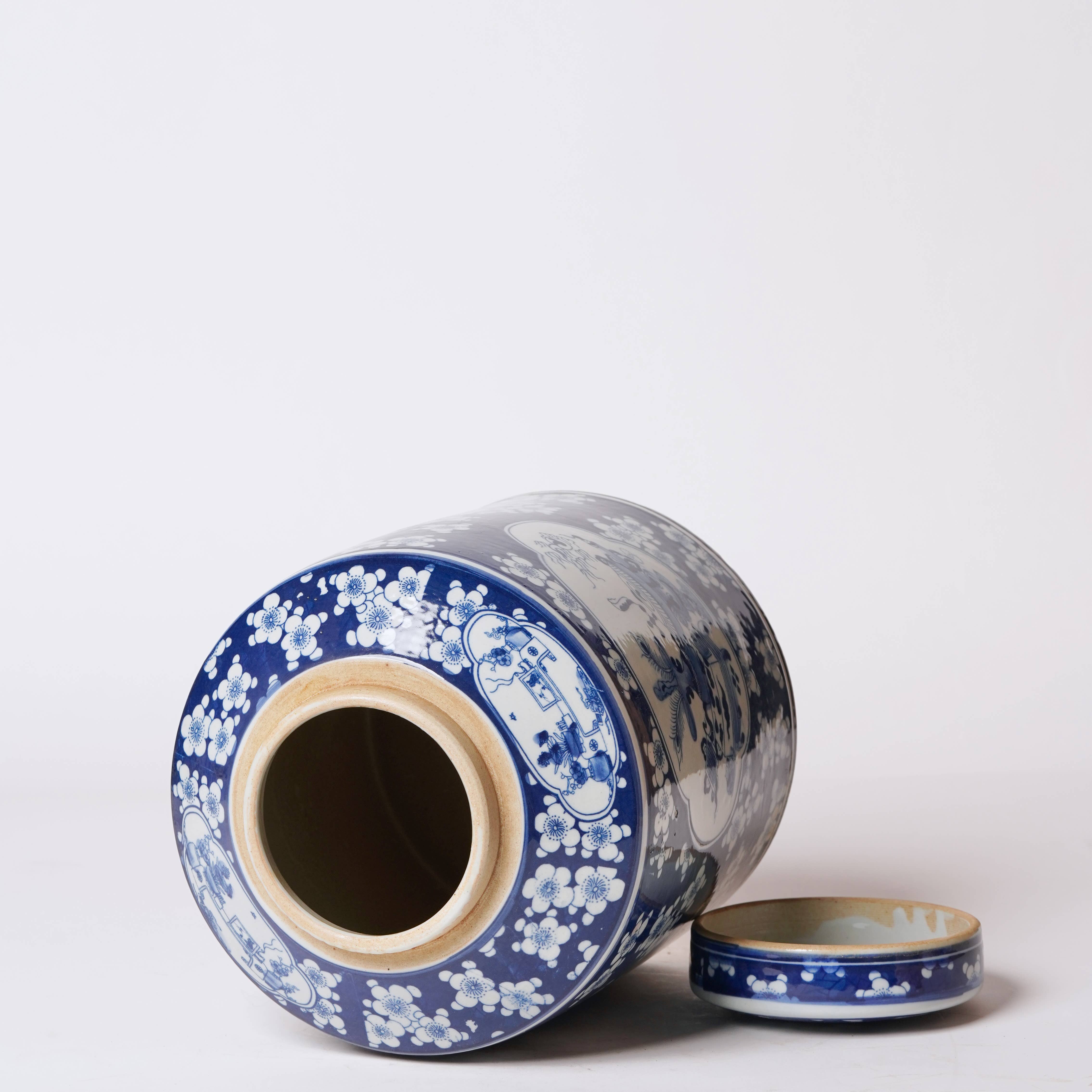 Cobalt Guild Home Decor Scholar's Objects Blue and White Porcelain Canister