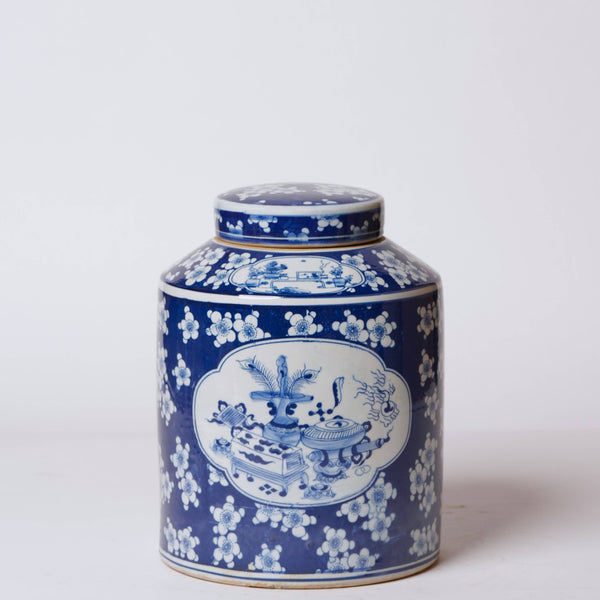 Cobalt Guild Home Decor Scholar's Objects Blue and White Porcelain Canister