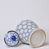 Cobalt Guild Home Decor Serpent Lattice Blue and White Porcelain Temple Jar