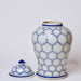 Cobalt Guild Home Decor Serpent Lattice Blue and White Porcelain Temple Jar