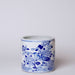 Cobalt Guild Home Decor Small Blue and White Porcelain Bird and Flower Cachepot