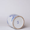 Cobalt Guild Home Decor Small Blue and White Porcelain Bird and Flower Cachepot