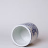Cobalt Guild Home Decor Small Blue and White Porcelain Bird and Flower Cachepot