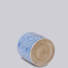 Cobalt Guild Home Decor Small Blue and White Porcelain Scrolling Peony Cachepot