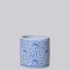 Cobalt Guild Home Decor Small Blue and White Porcelain Scrolling Peony Cachepot